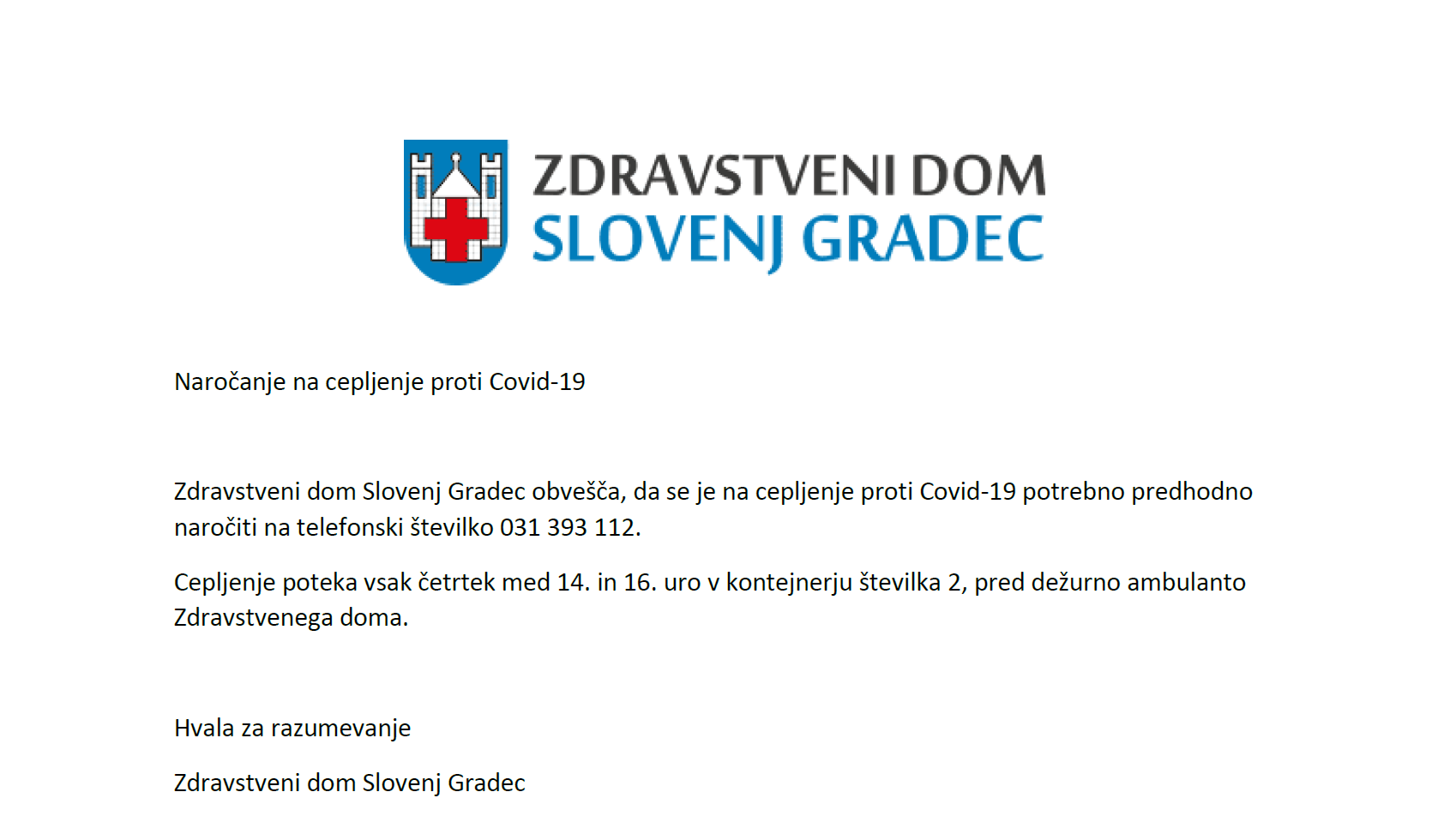 Naročanje na cepljenje